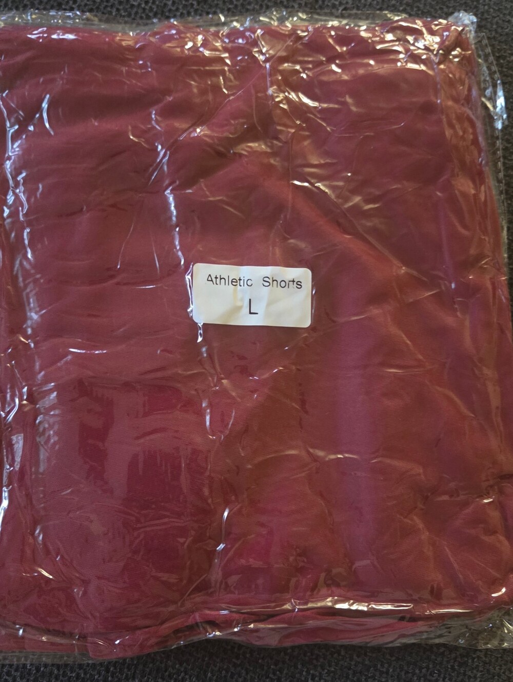 Athletic Shorts Size L Burgundy